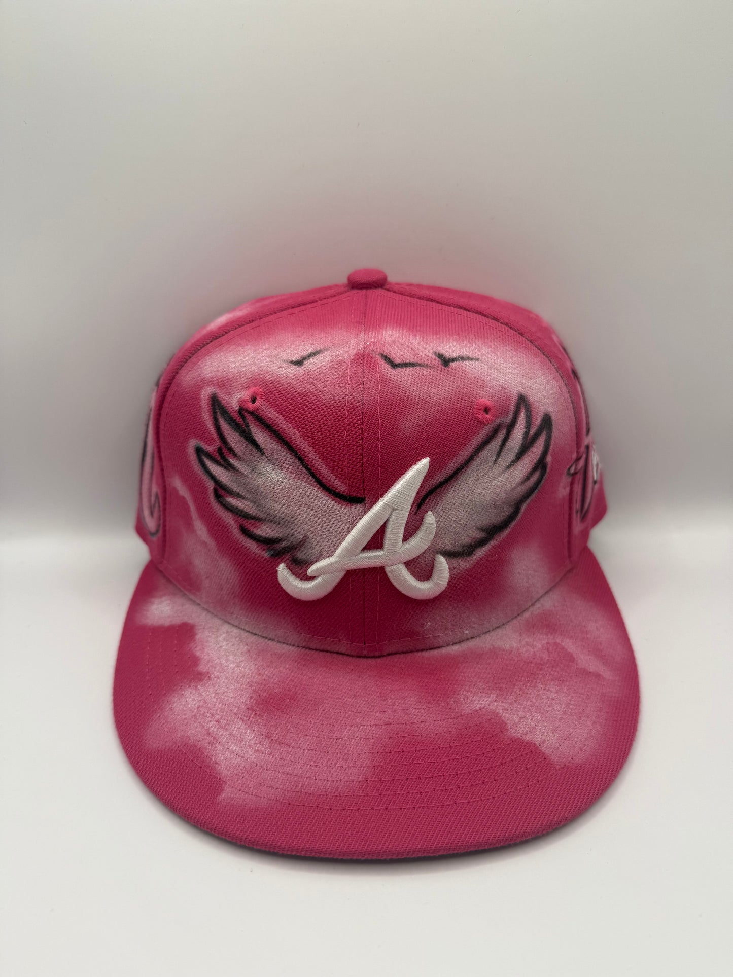 Size 7 Braves Airbrush Fitted