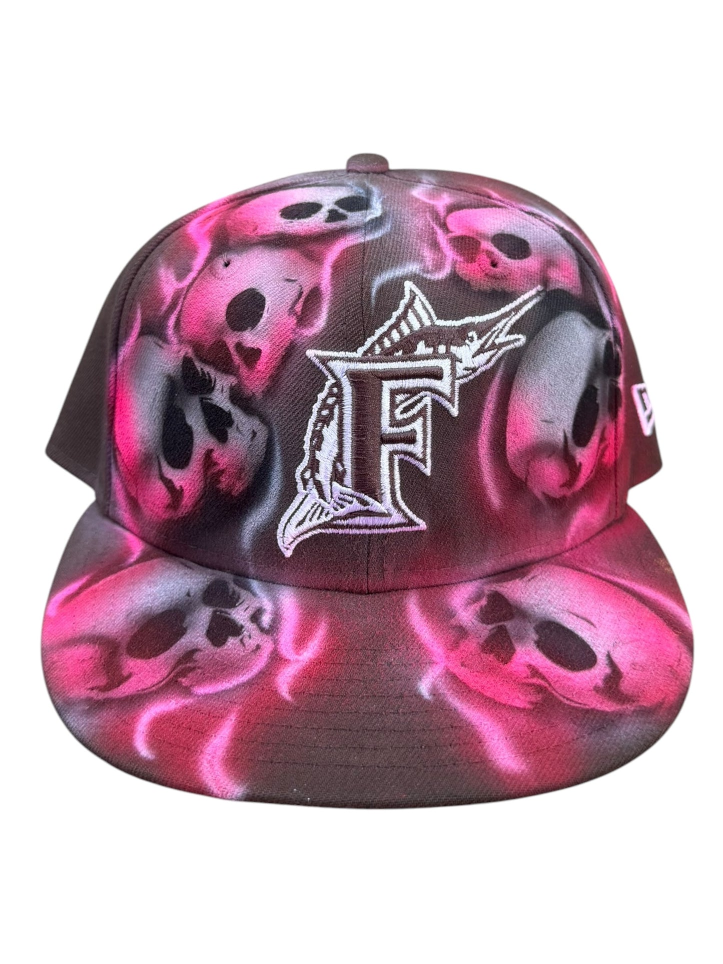 Brown Florida Airbrushed Skulls Fitted