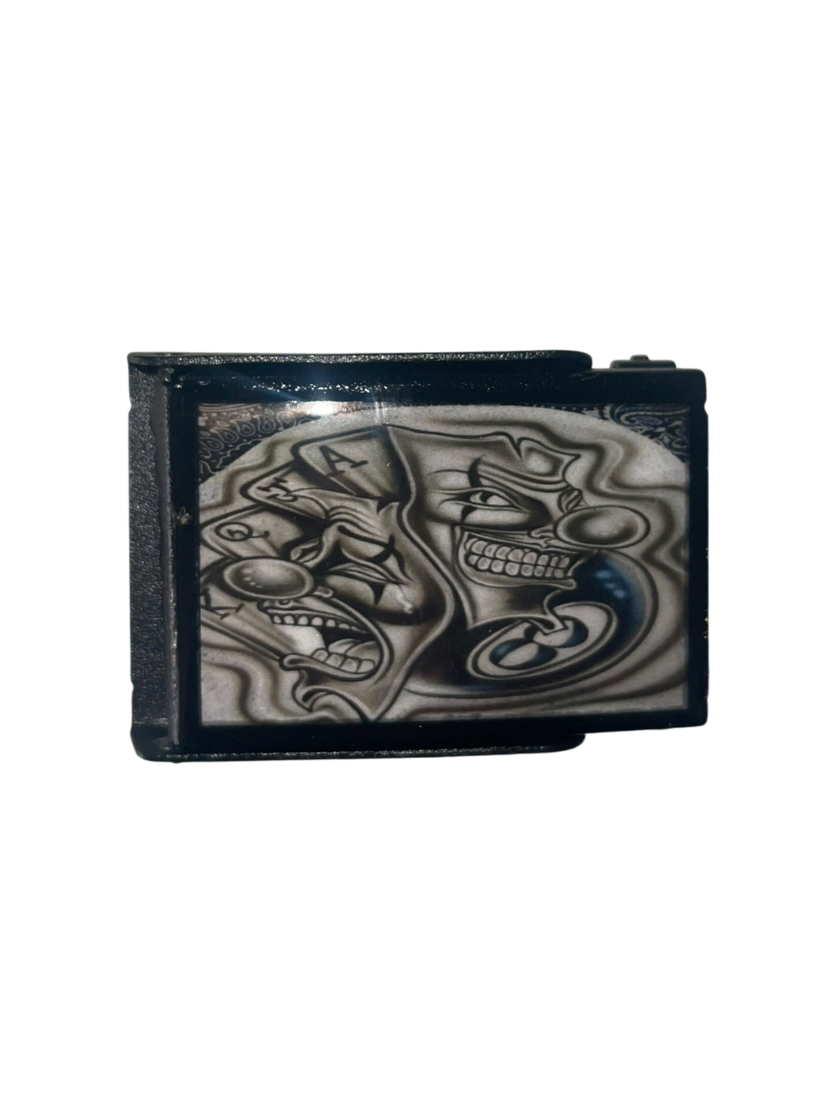 Airbrushed Belt “Laugh Now Cry Later”