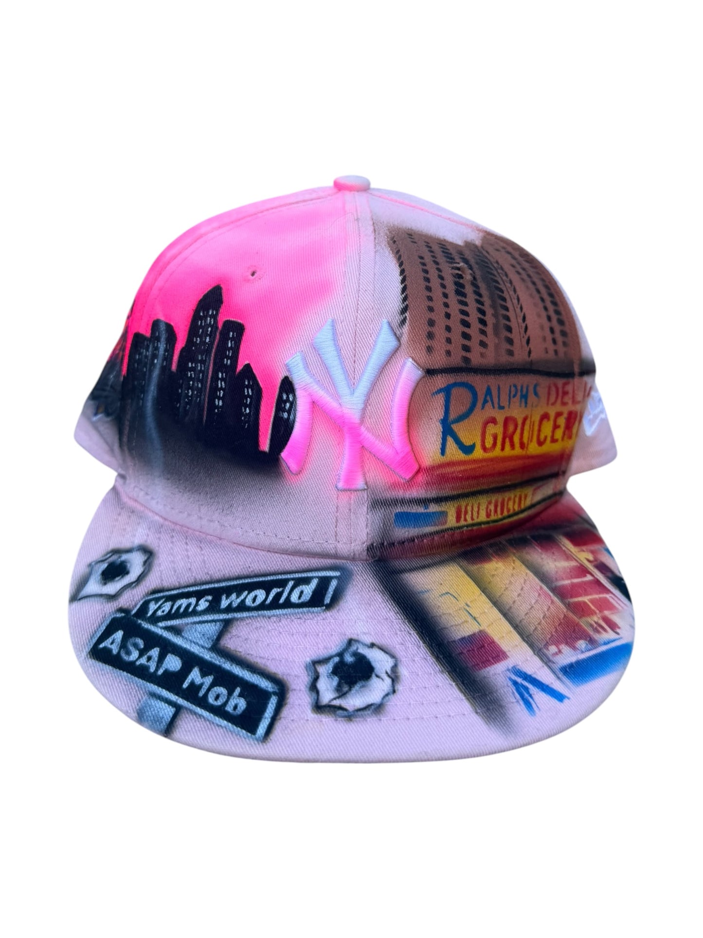 Size 7 5/8 Pink NY A$AP MOB Airbrush Fitted