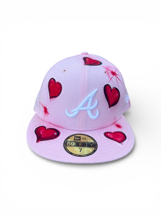 Size 7 Atlanta Hearts Airbrush Fitted