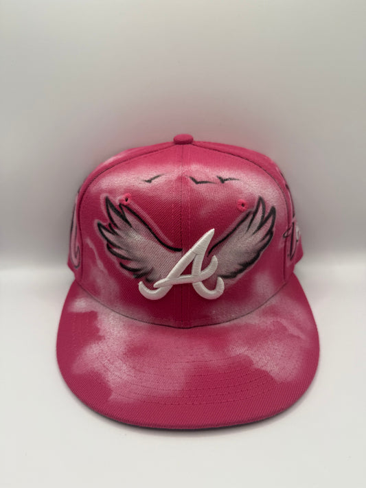 Size 7 Braves Airbrush Fitted