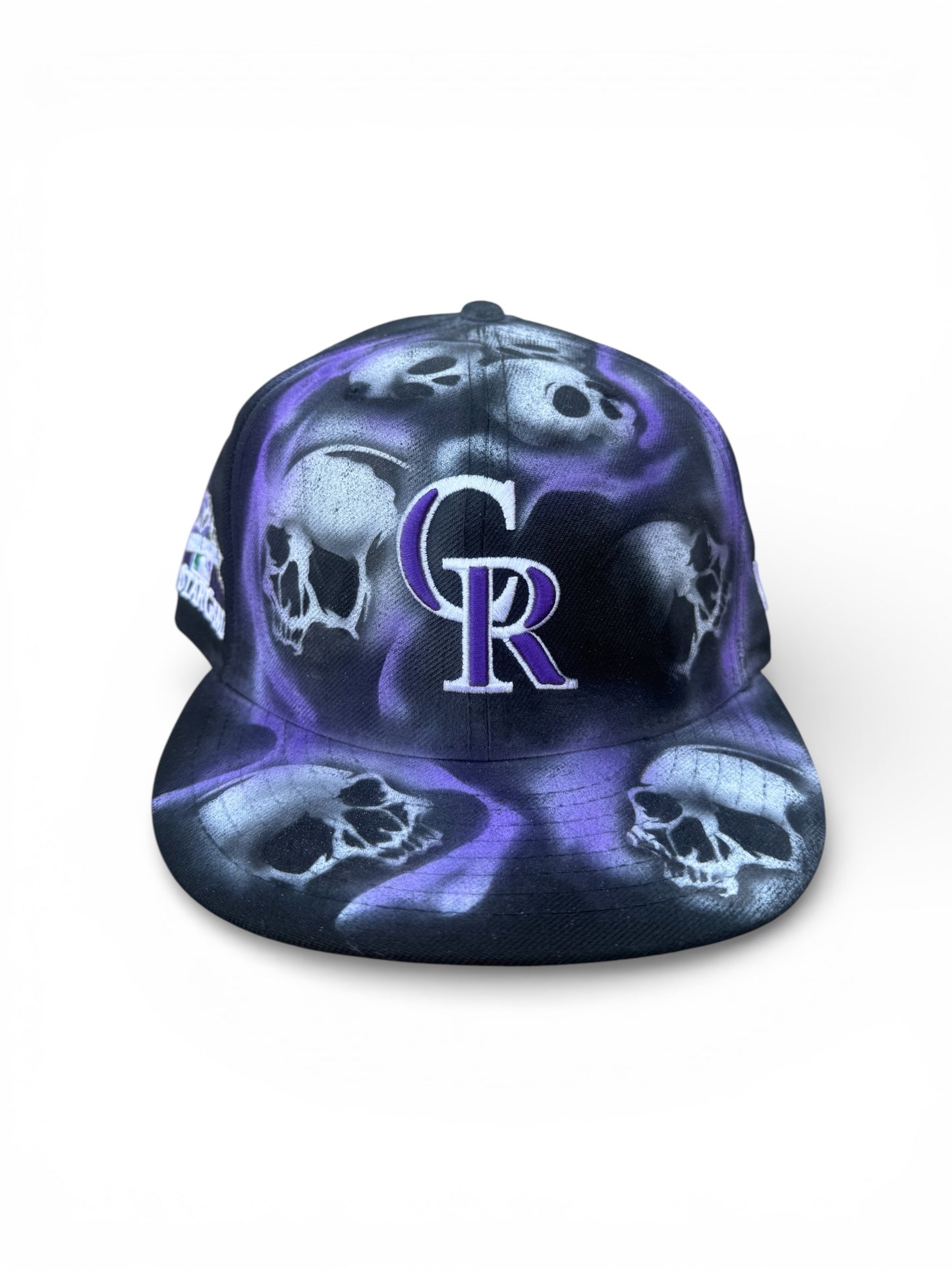 Size 7 1/8 CR Airbrush Skulls Fitted