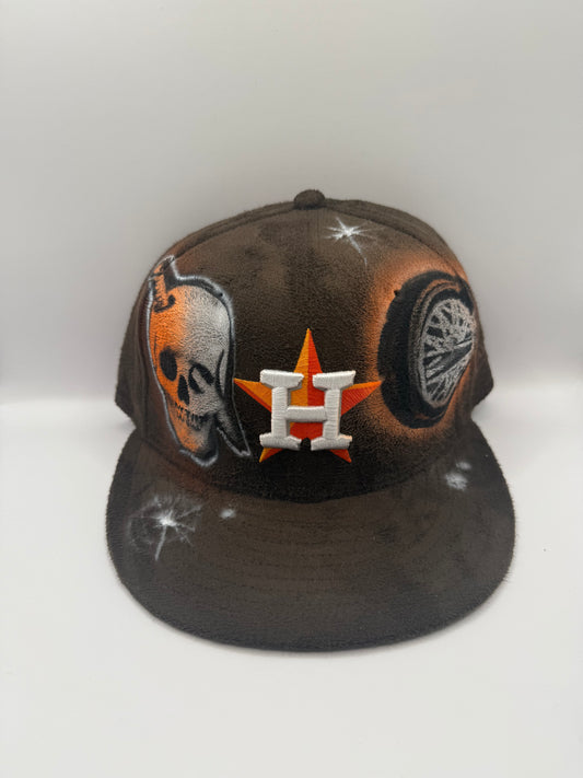 Size 7 3/8 Houston Suede Airbrush Fitted