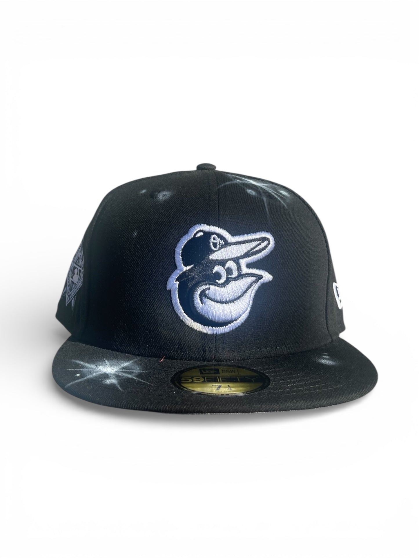 Orioles (Black) Airbrush Fitted