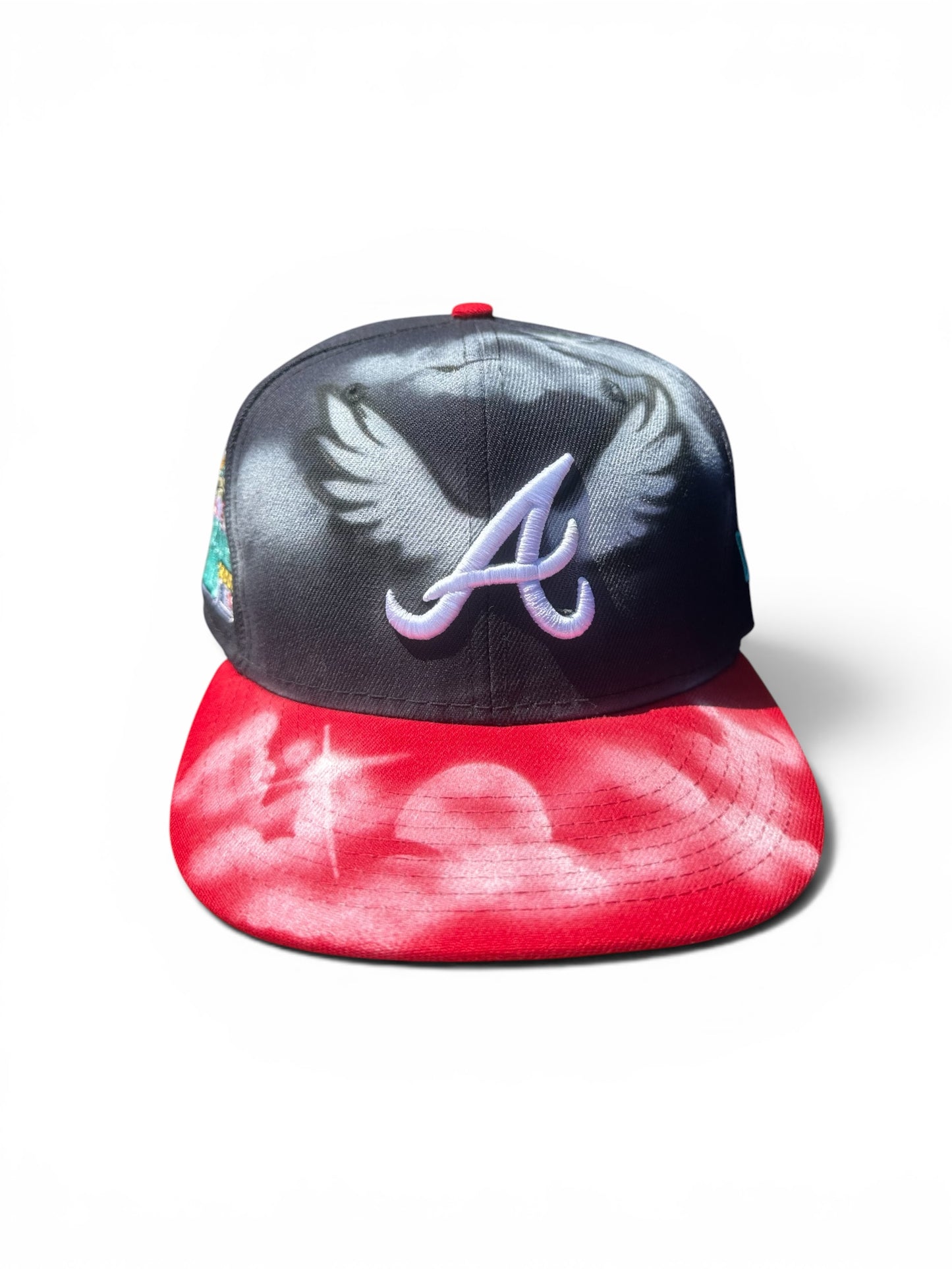 Size 7 3/8 Braves Wings Airbrush Fitted