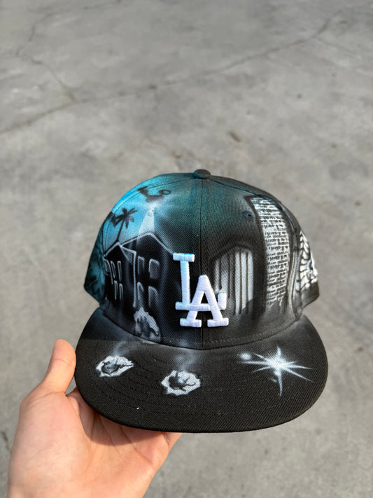 Black Good Kid Maad City Airbrush LA Fitted