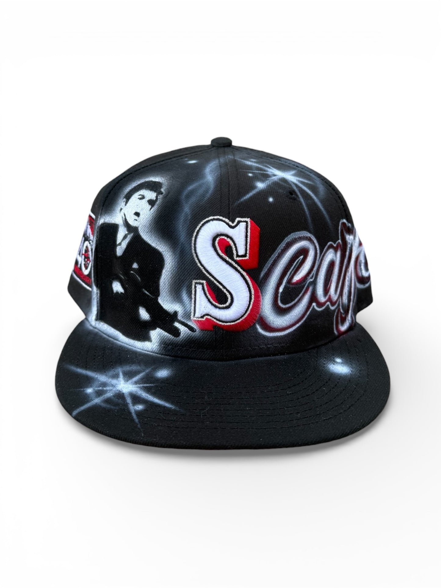 Size 7 1/2 Scarface Airbrush Fitted