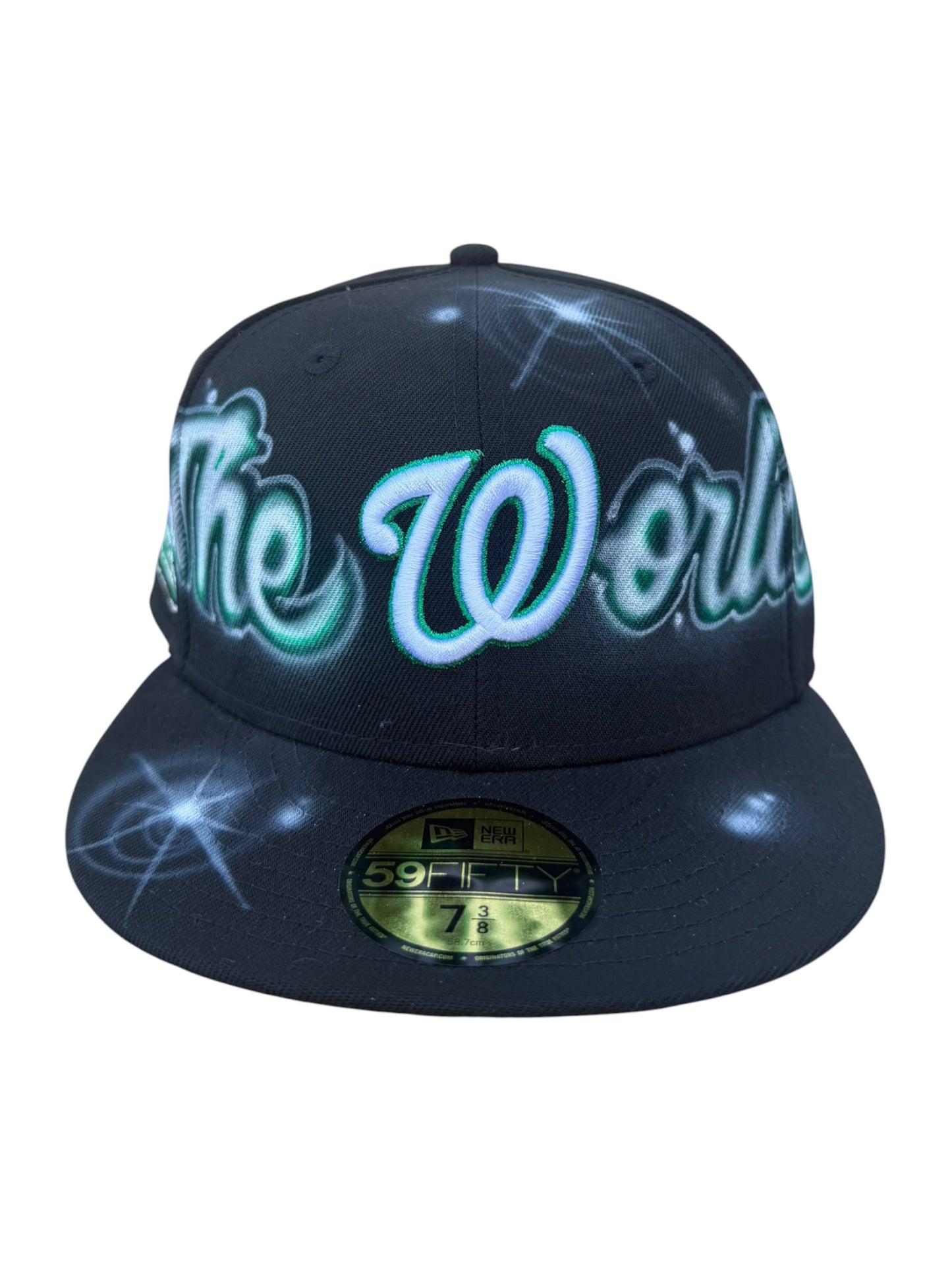 Size 7 3/8 Scarface The World is Yours Airbrush Fitted