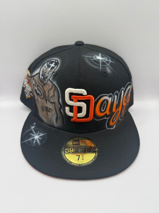 Size 7 3/4 SD Rey Mysterio Airbrush Fitted