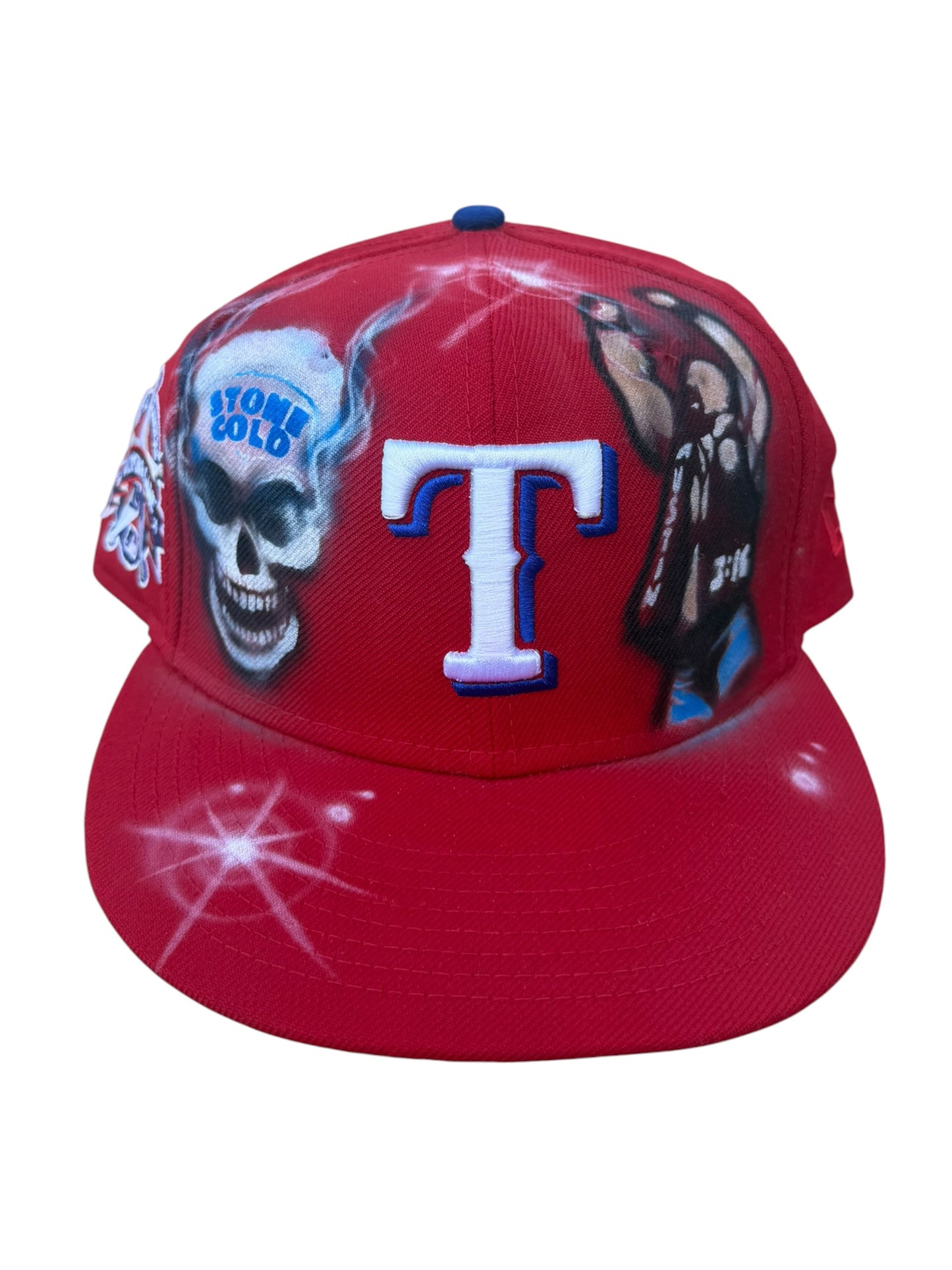 Size 7 1/2 Texas Stone Cold Airbrush Fitted