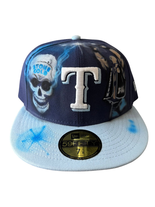 Size 7 1/8 Rangers Stone Cold Airbrush Fitted