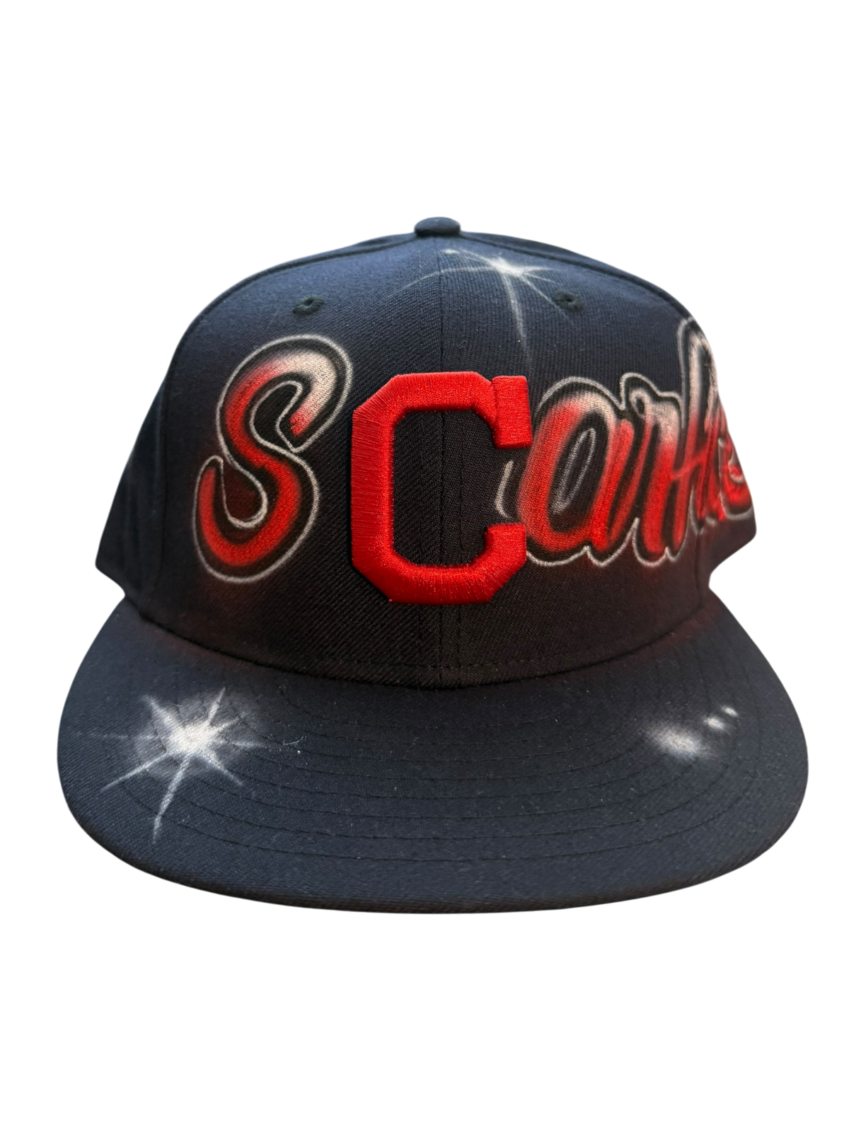 Size 7 1/2 Cleveland Scarface Airbrush Fitted