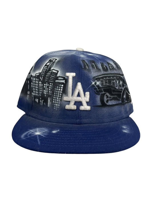 Size 7 3/8 Blue LA Lowrider Fitted