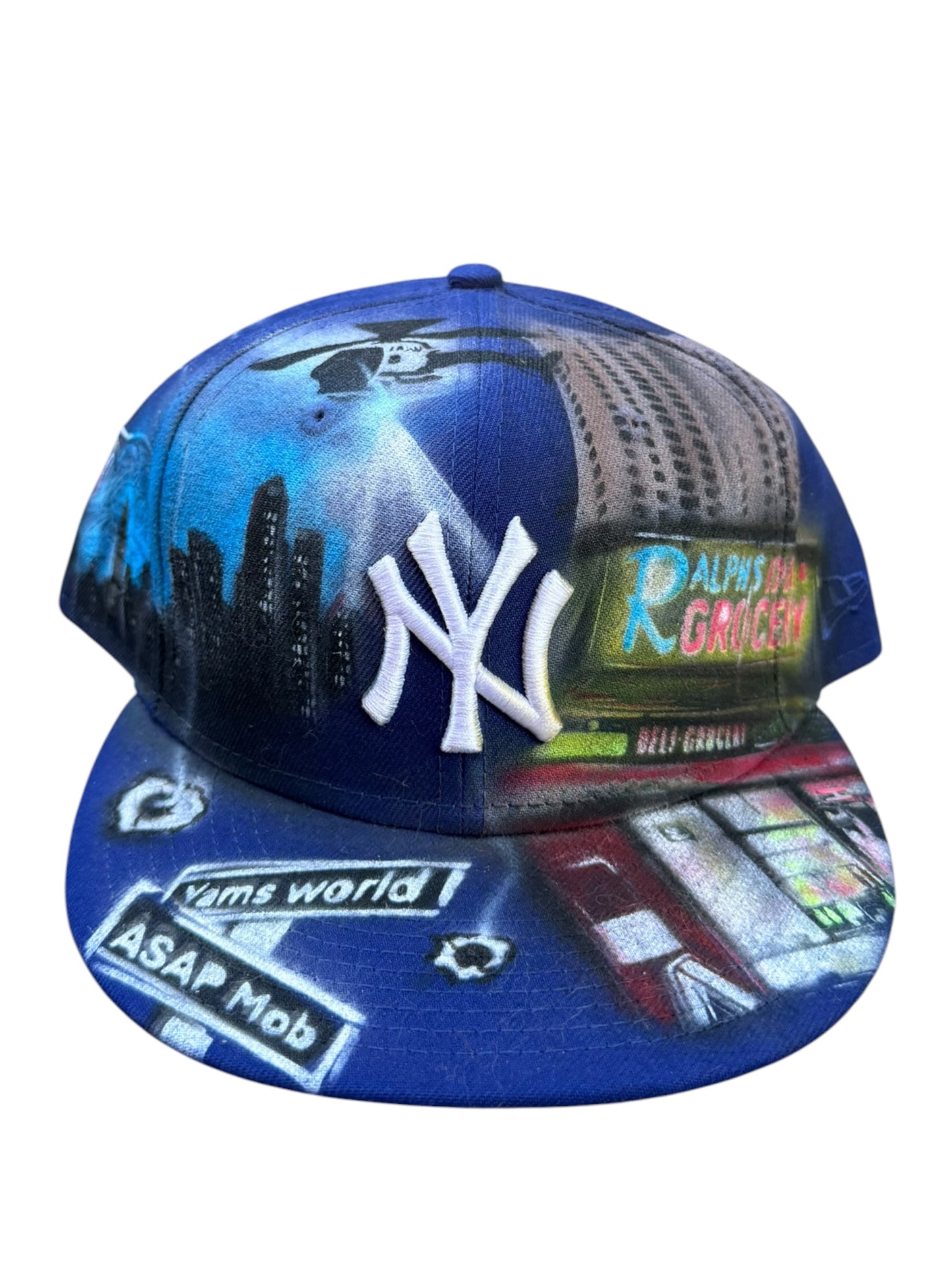 Size 7 3/4 NY HarlemWorld Airbrushed Fitted