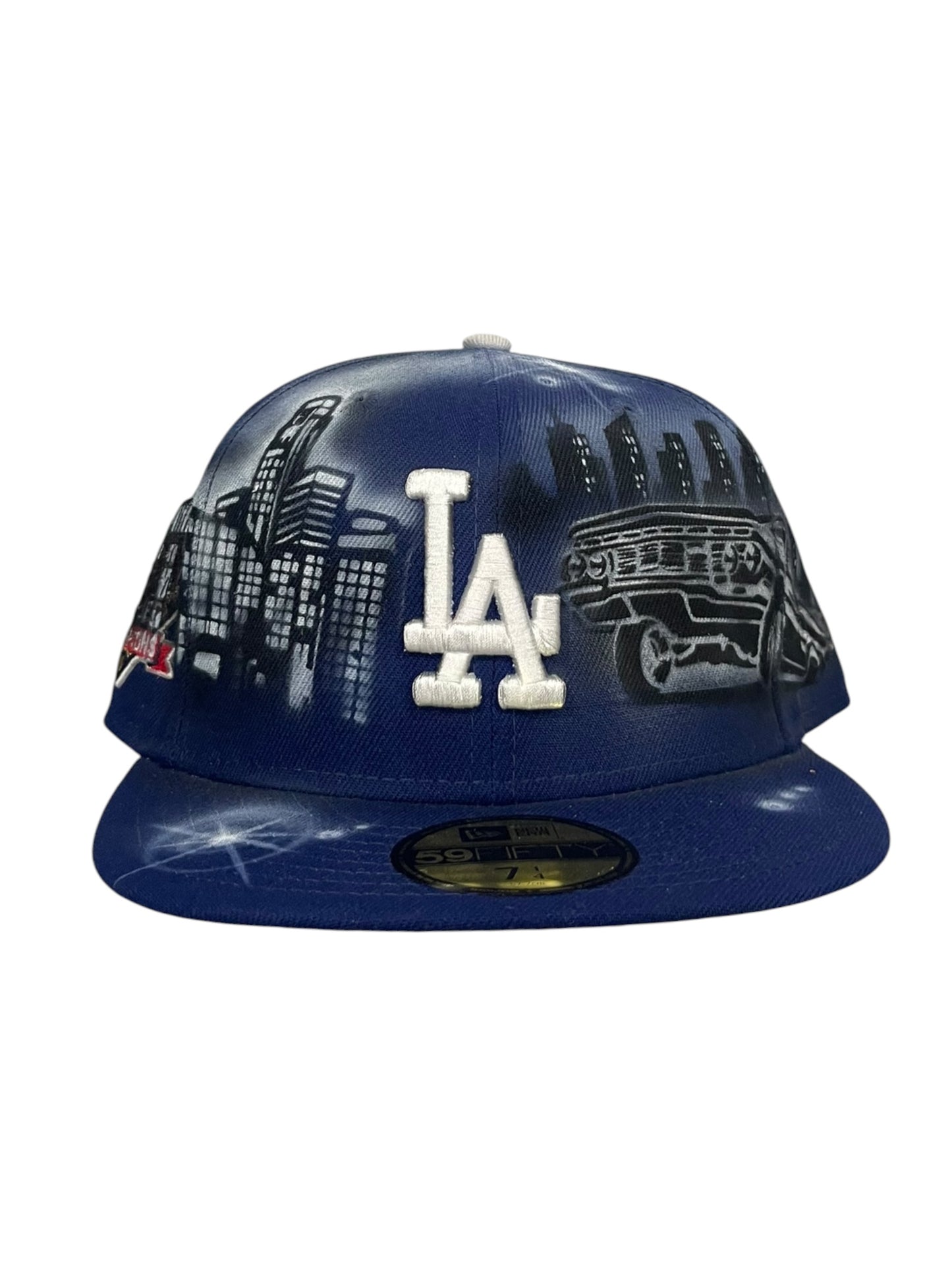Size 7 1/4 Blue LA Lowrider Fitted