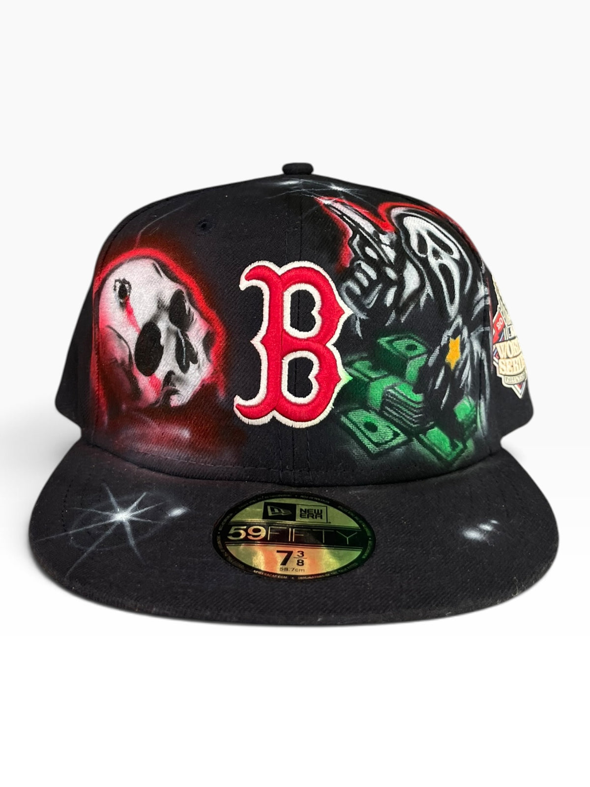 Size 7 1/2 Boston Ghostface Airbrush Fitted