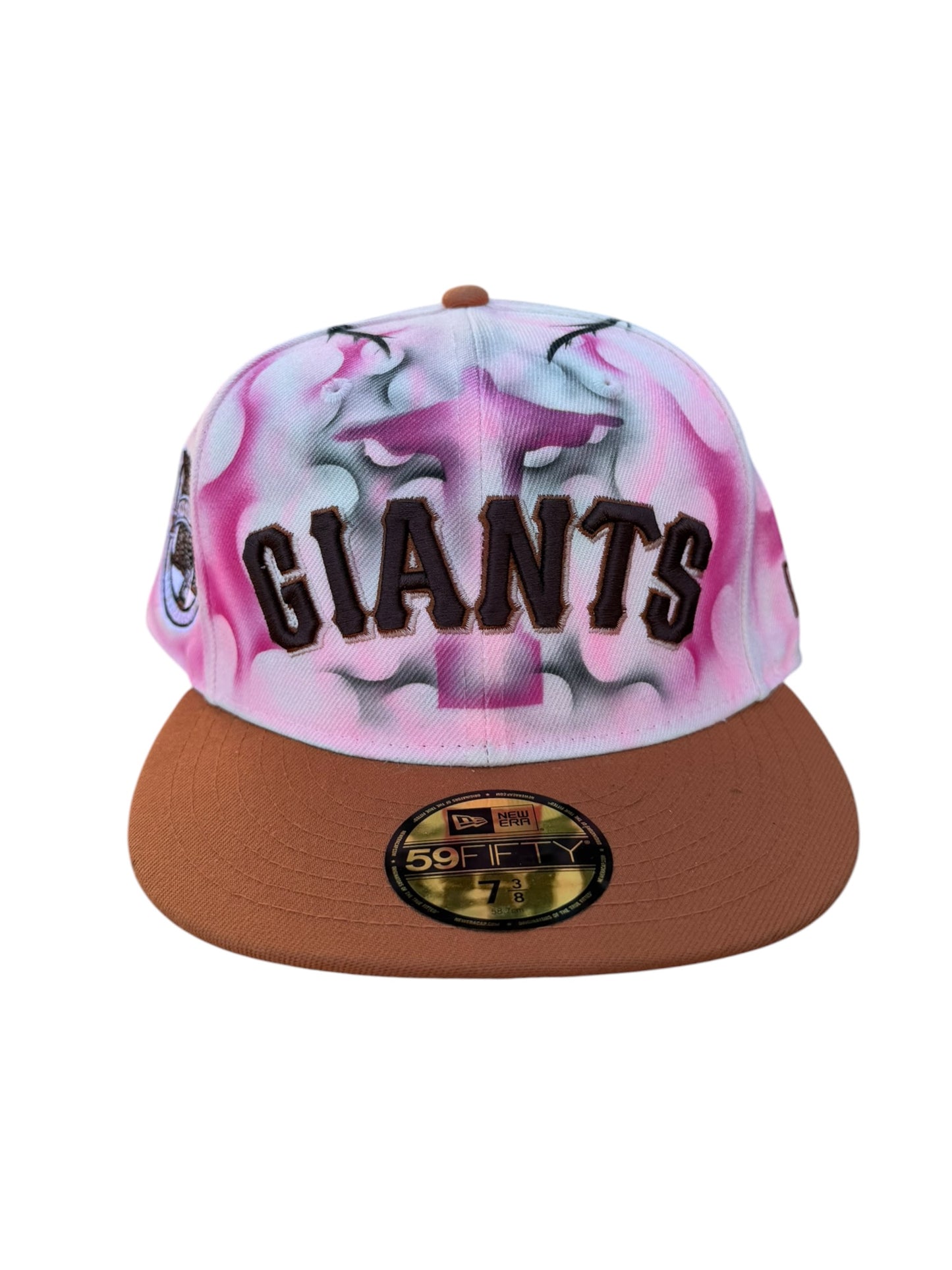 Size 7 3/8 Giants Airbrush Fitted