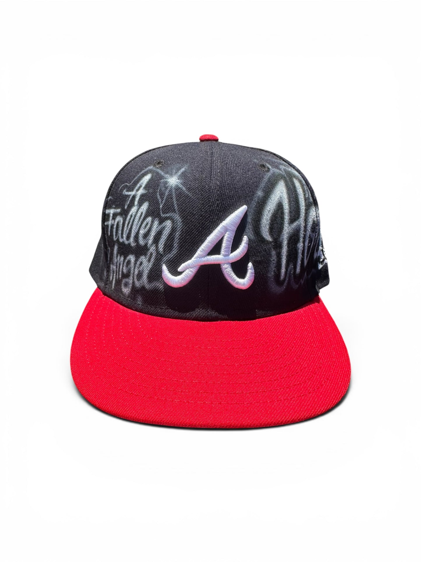 Size 7 3/8 Braves Airbrush Fitted