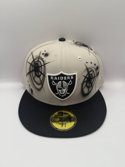 Size 7 5/8 Raiders Graffiti Airbrush Fitted