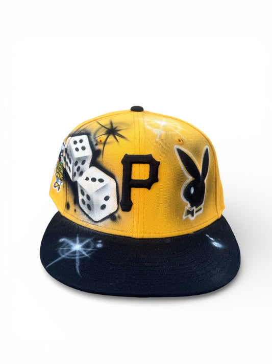 Size 7 1/8 Yellow Playboy Fitted