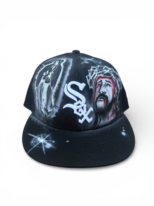 Size 7 1/8 Jesus Virgin Mary Fitted