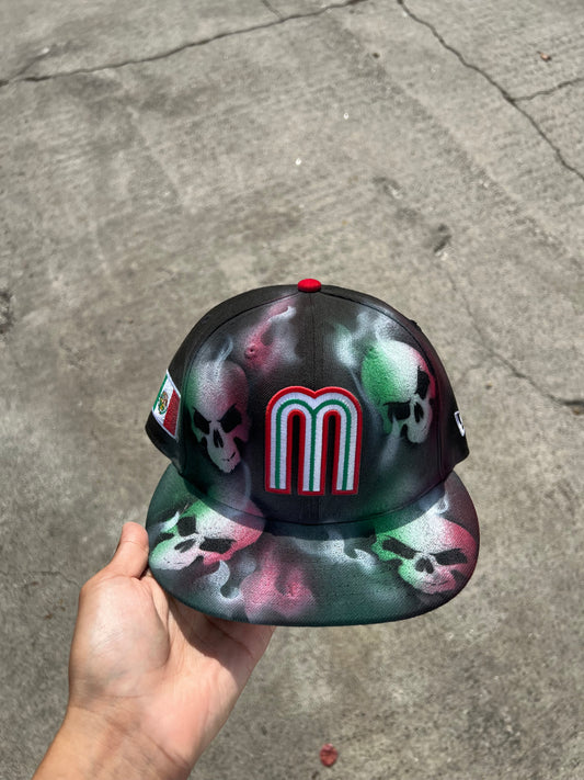 Multiple Sizes Mexico Airbrush Fitteds