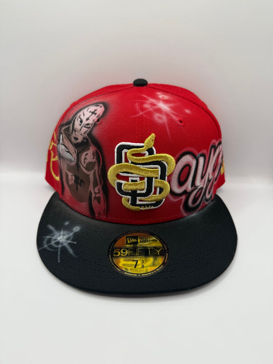 Size 7 3/8 SD Rey Mysterio Airbrush Fitted