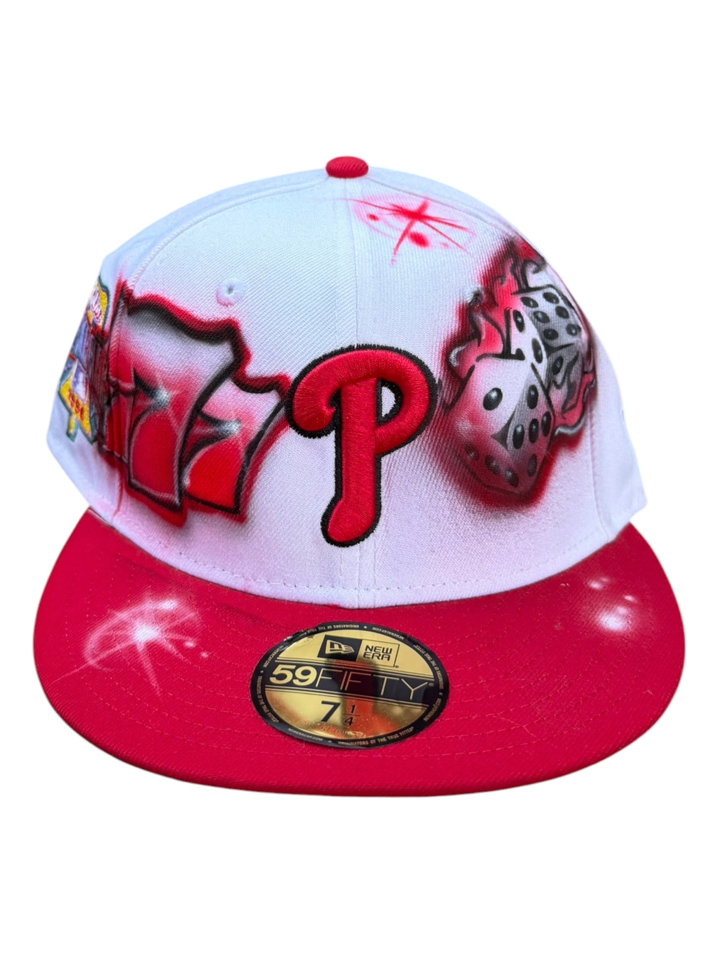 Size 7 1/4 Phillies Highrollers x Hoodstar Airbrushed Fitted