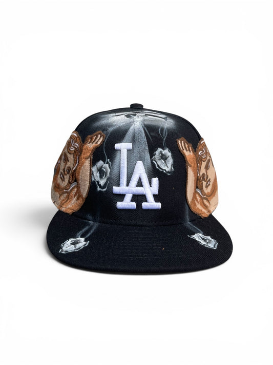 Airbrushed Black LA Jon Stan Fitted