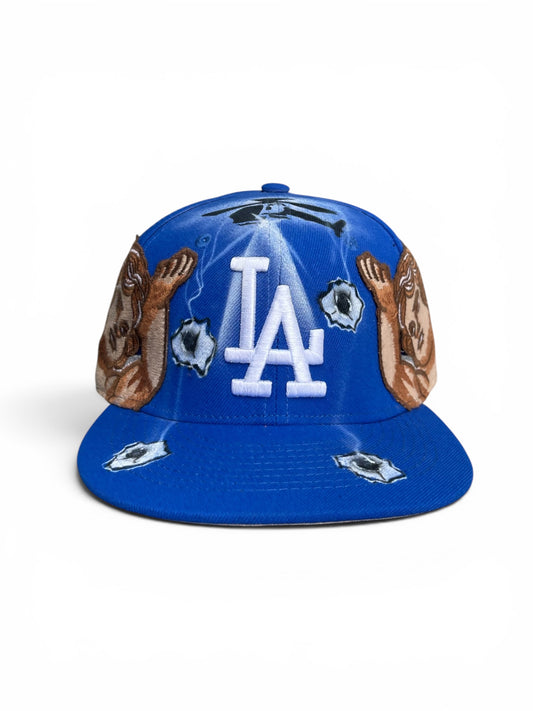Airbrush Blue LA Jon Stan Fitted