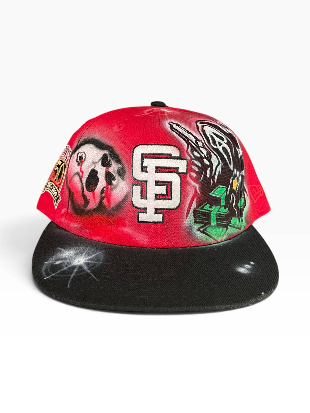 Size 7 5/8 SF Ghostface Airbrush Fitted